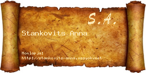 Stankovits Anna névjegykártya